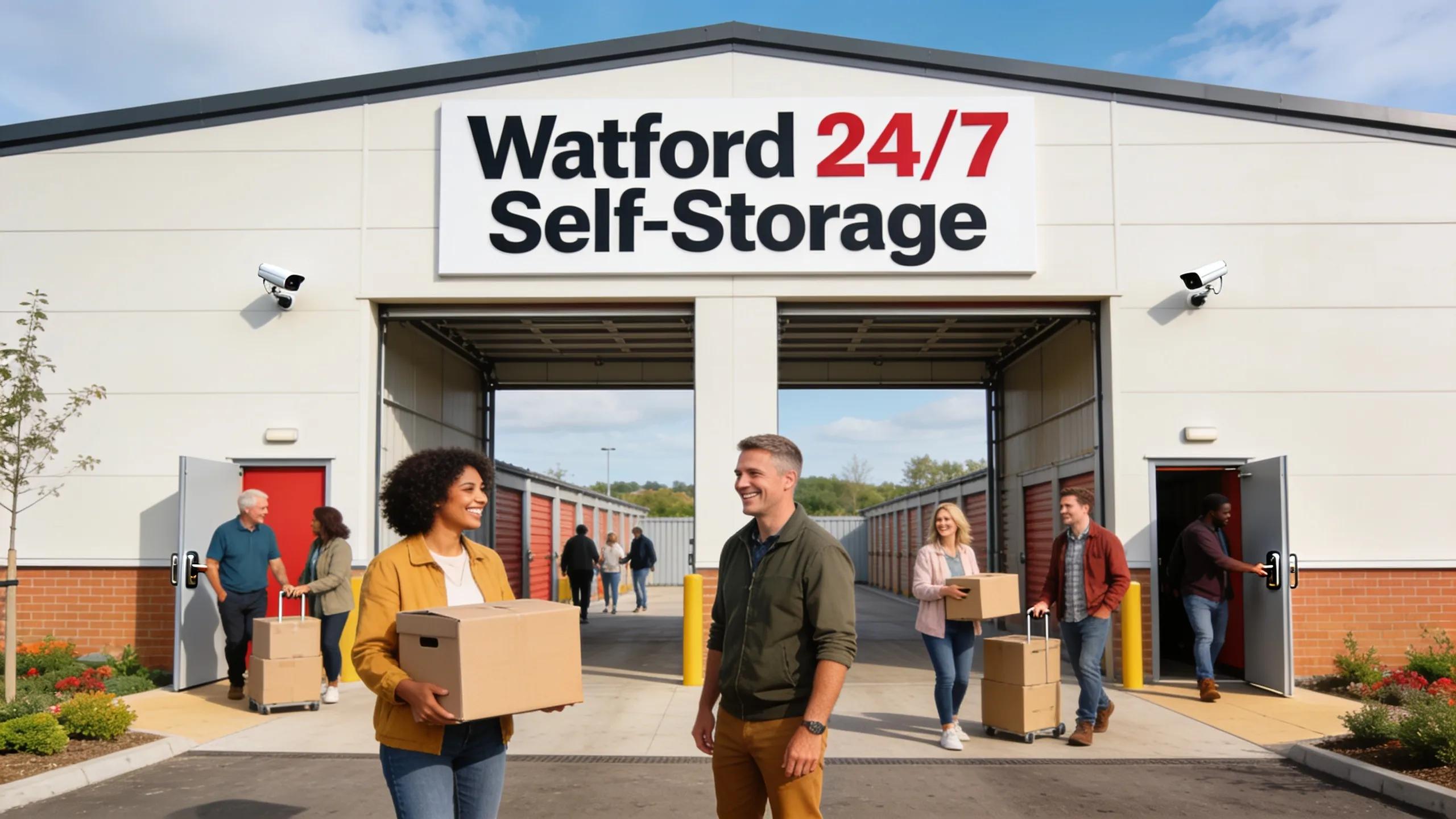 Modern self-storage facility in Watford illustrating security and flexible access