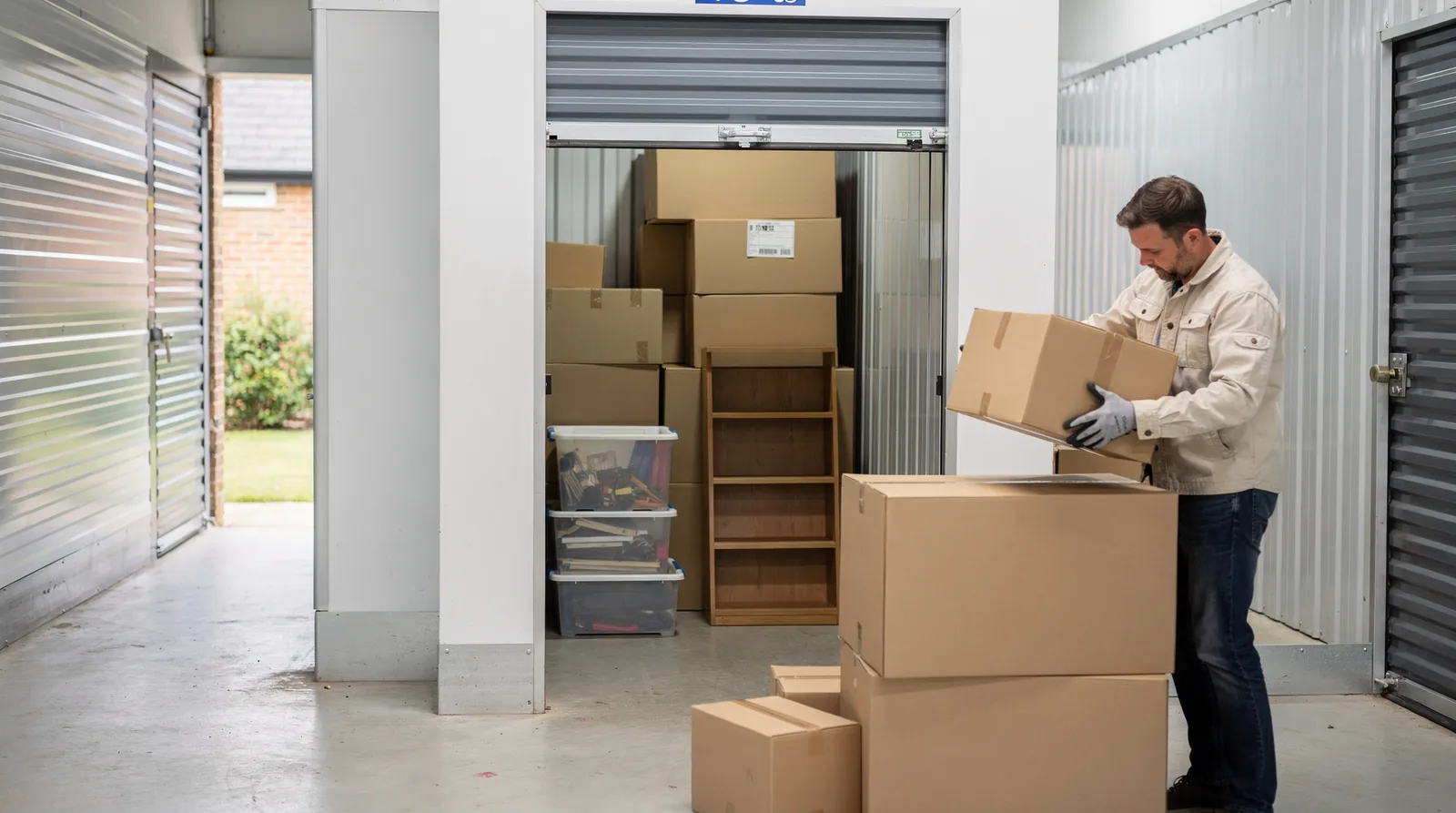 Unit sizes range from 25 sq ft up to 200 sq ft, available on ground